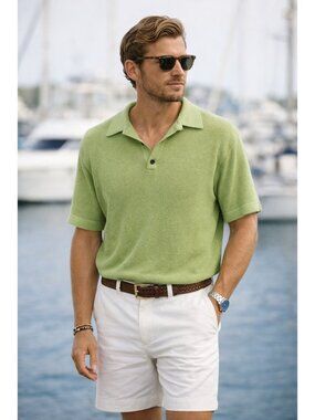 Vintage St. Croix Polo Sweater Lime Green Preppy Old Money Size XL Men's